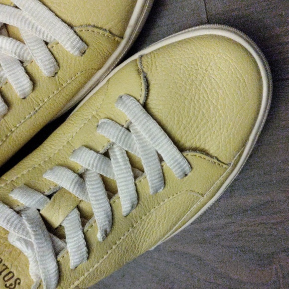 SOLUDOS IBIZA SOFT YELLOW LEATHER SNEAKERS - Picture 3 of 15